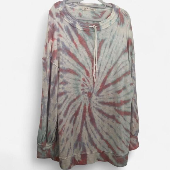 Free People We The Free “Best Catch” Tie Dye Pullover – Cozy Indie Loungecore M - Picture 4 of 8